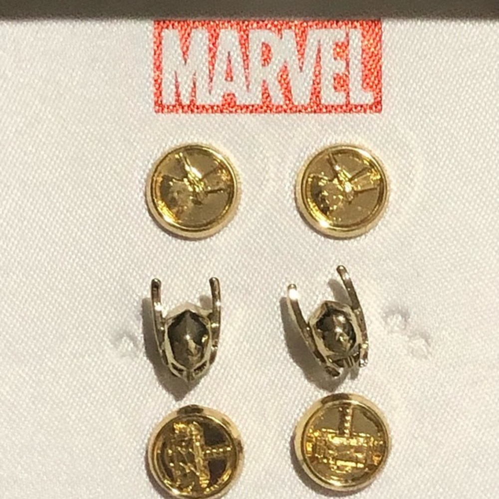 Marvel Comics Thor Love Thunder 6piece Stud Earrings Boxed Set New 40$